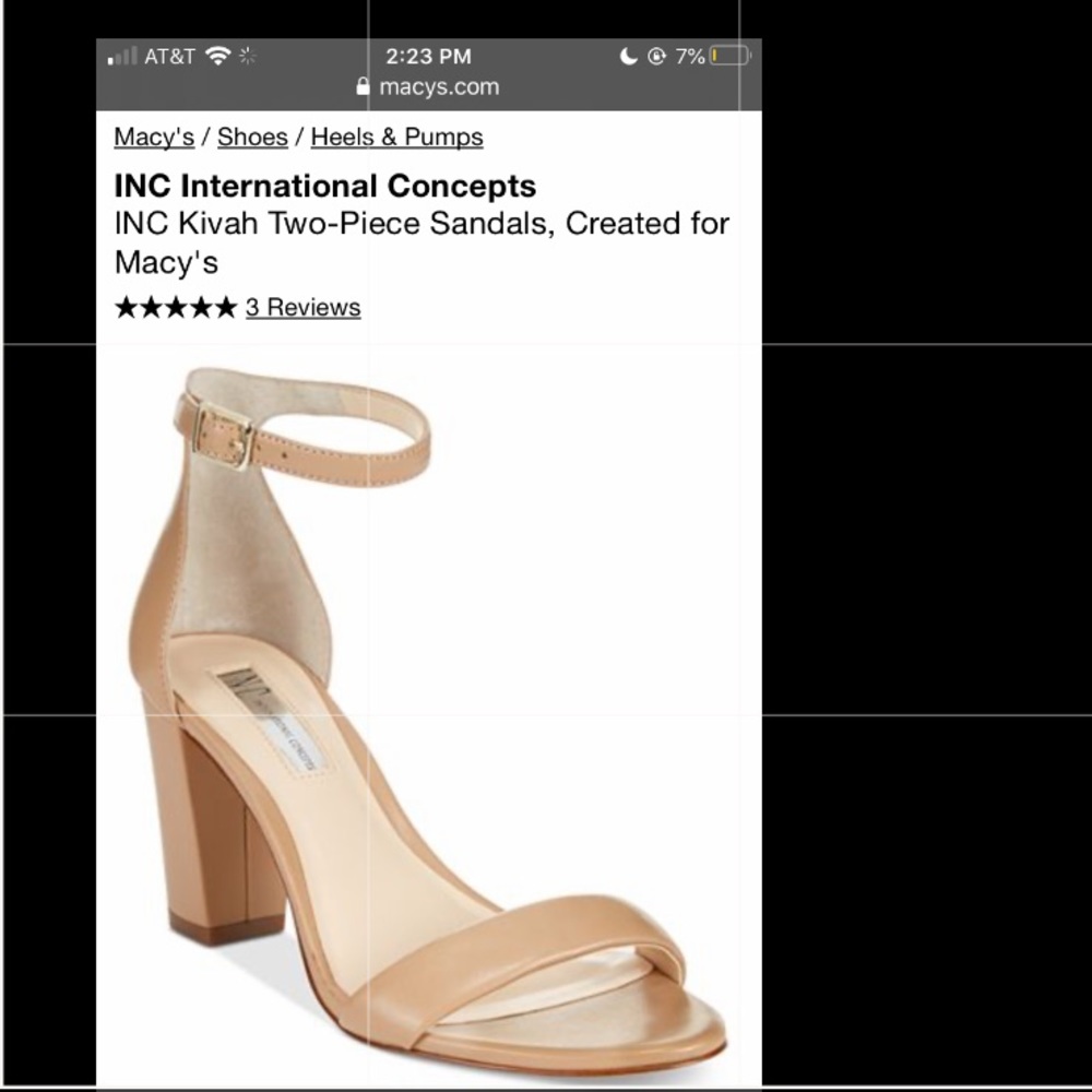 INC nude block heels!